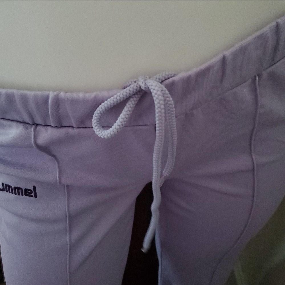 NEW Y2K HUMMEL pants Annika pastel purple‎ chevron drawstring track S - Picture 6 of 6